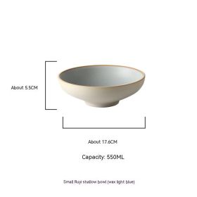 Nice Ceramic Restaurant Set Big Bowl (Option: Small Light Soup Bowl Blue)