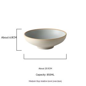 Nice Ceramic Restaurant Set Big Bowl (Option: Medium Light Soup Bowl Blue)