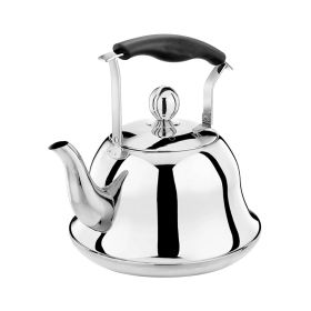 2L Whistling Kettle For Gas Stove Induction Cooker Stainless Steel Whistling Kettle Tea Kettle Water Bottle Coffee Tea Pot (Color: Light)