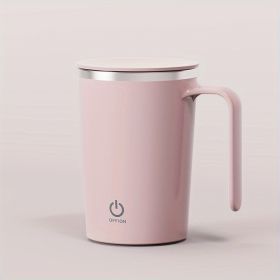 1pc Rechargeable Self-Stirring Mug - Magnetic Stirring Cup for Coffee, Milk, and Cocoa - Perfect for Home, Office, and Travel (Color: Pink)